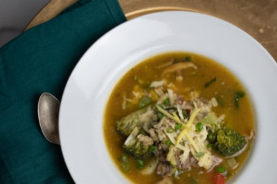 Keto-friendly soup with beef