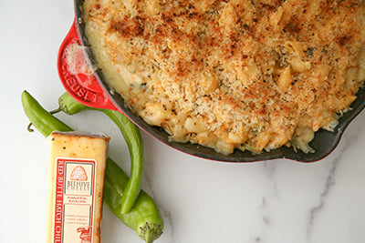 Red Butte Hatch Mac-n-cheese with Roasted Hatch Chilies